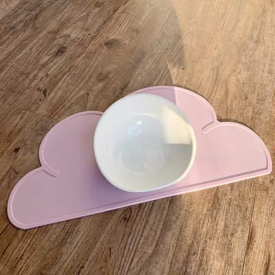 驼驼家可爱云朵形状宠物猫狗食盆狗碗狗盆法斗柯基泰迪比熊餐垫 虎窝淘