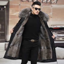 The pie overcomes the 2023 winter mens mink fur fur grass liner jacket Nie overcomes the heinin fur integrated large coat detachable