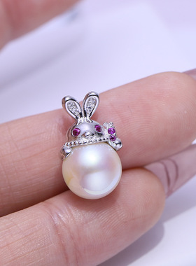 DIY配件S925纯银珍珠吊坠空托