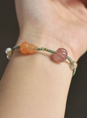 水晶玉石手工编织新中式手链