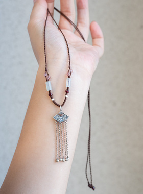 925银项链中式民族风复古高级感