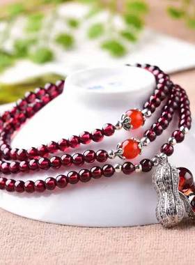 5A级天然酒红石榴石花