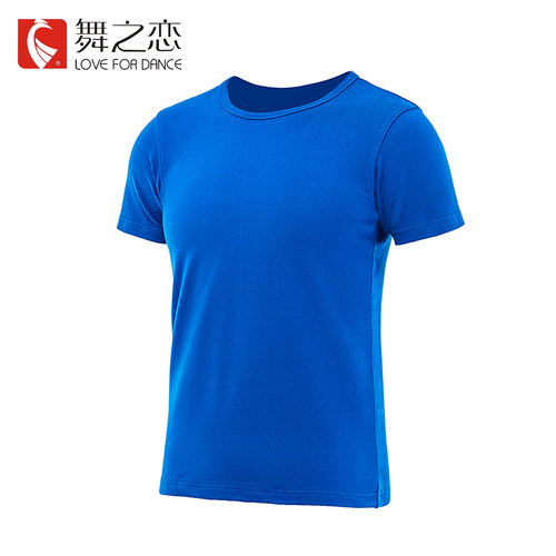 舞之恋舞蹈服上衣男短袖圆领芭基练功服修身显瘦现代舞形体艺考服 - 图0