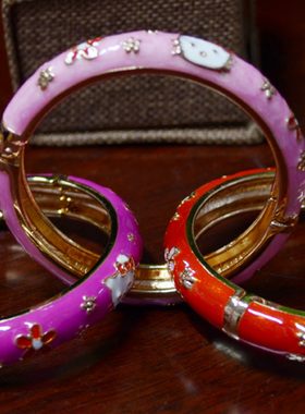 正品老北京景泰蓝手镯复古儿童