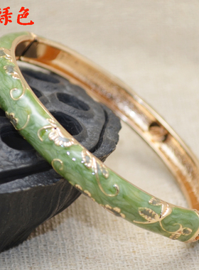 老北京正宗可打开小花景泰蓝手镯