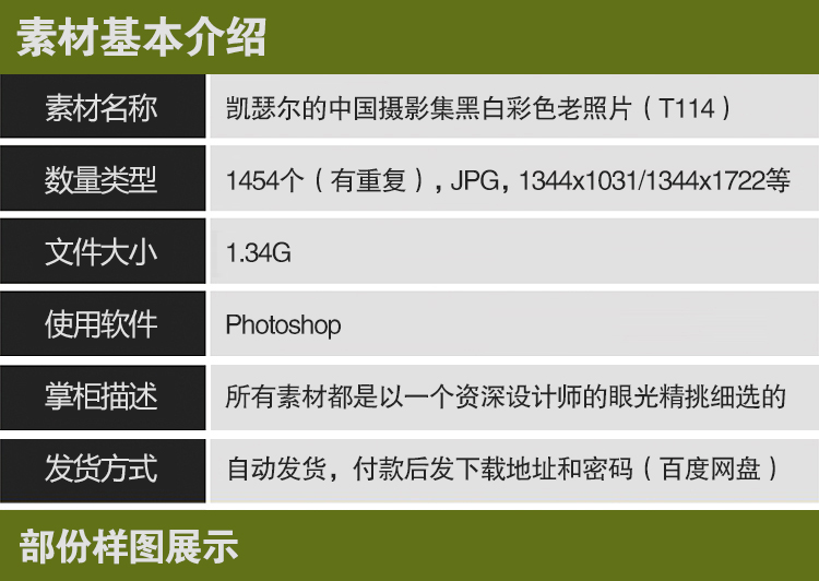 凯瑟尔的中国影集上个世纪初黑白老照片JPG格式民国名人百姓众生 - 图0