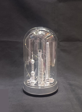 东方明珠金属陆家嘴旅游发光模型