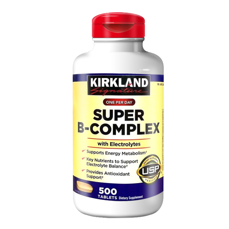 现货保税Kirkland Super B-Complex柯克兰复合维生素B族VB片500粒 - 图3