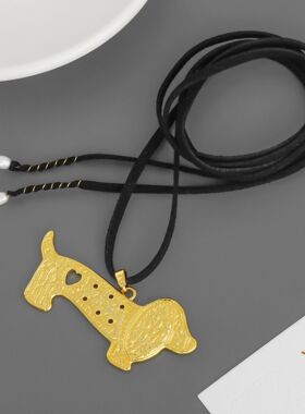 TOKO家腊肠小狗项链董洁同款小众设计童趣复古腊肠狗饼干长款项链