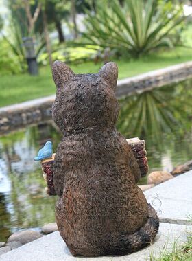 欧美风订单憨憨浣熊钥匙盘摆件