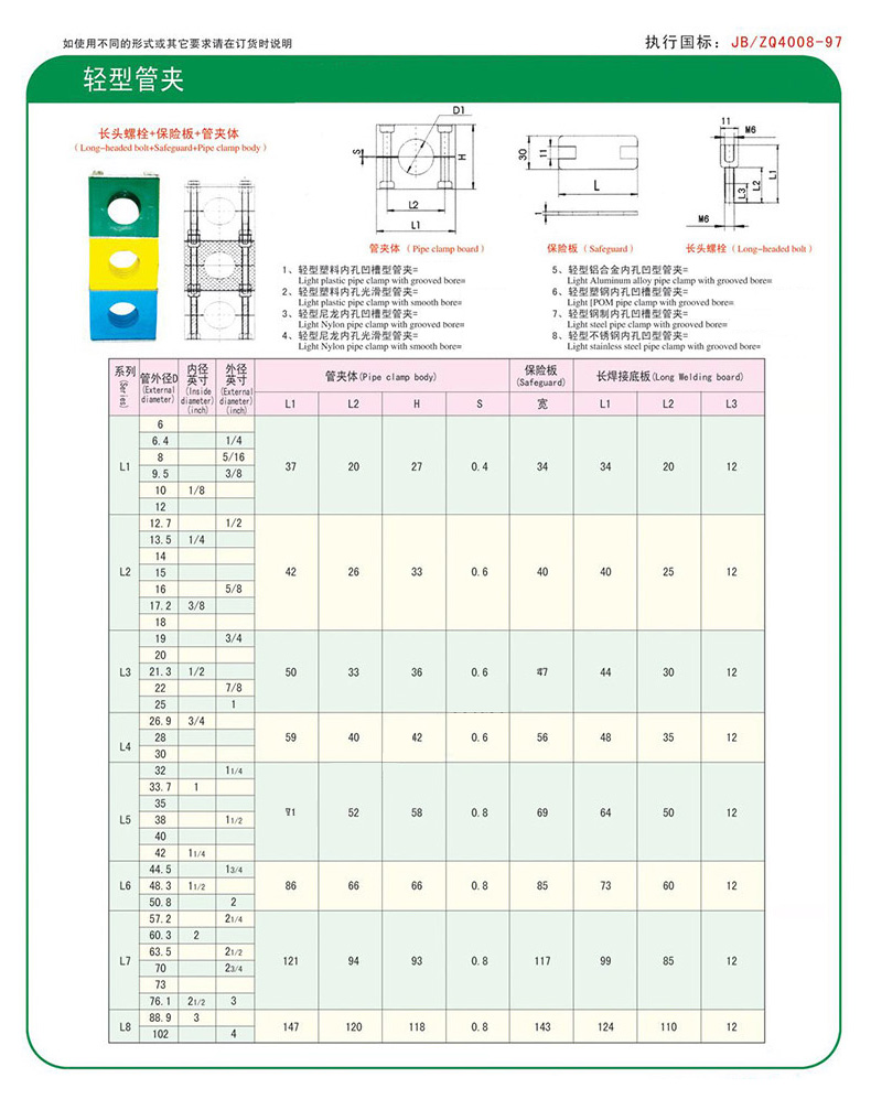 轻型塑料管夹上下层液压管夹船用油管管卡管夹固定夹子6mm-42mm - 图1