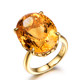 18K gold diamond and citrine ring