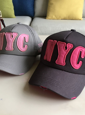 嘻哈nyc男女士时尚情侣鸭舌帽