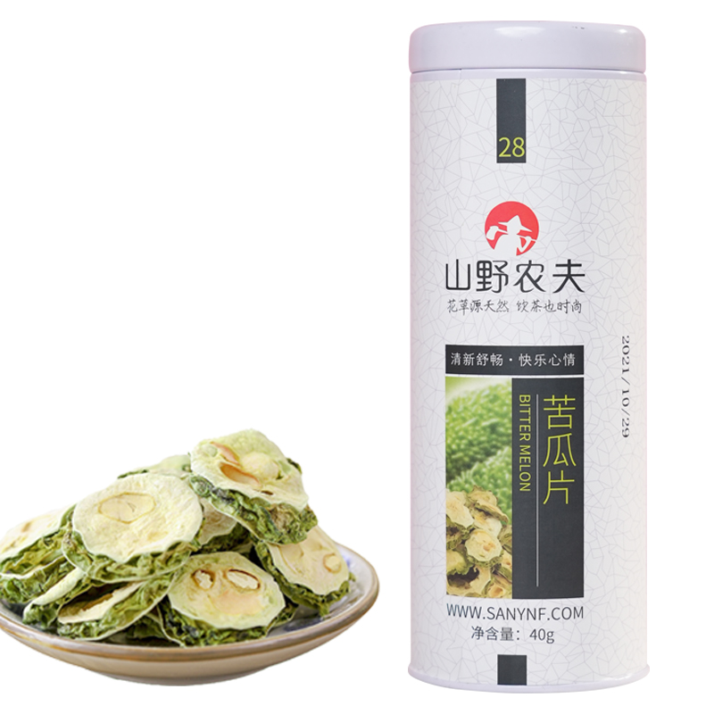 山野农夫 苦瓜片干泡水喝苦瓜茶特级食用可搭配荷叶菊花茶