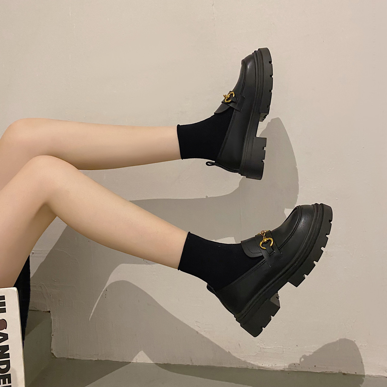 小皮鞋女春秋法式复古马衔扣乐福鞋女软皮软底jk鞋制服鞋英伦单鞋,淘宝优惠券,粉丝福利购,淘宝优惠卷