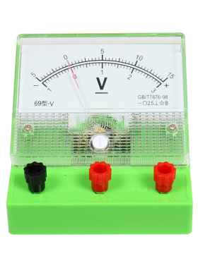 69型直流电压表伏特表初中物理电学实验演示器材教具实验室仪表