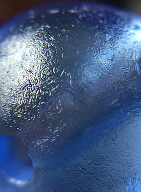 diy古法淡蓝色文玩散珠老琉璃