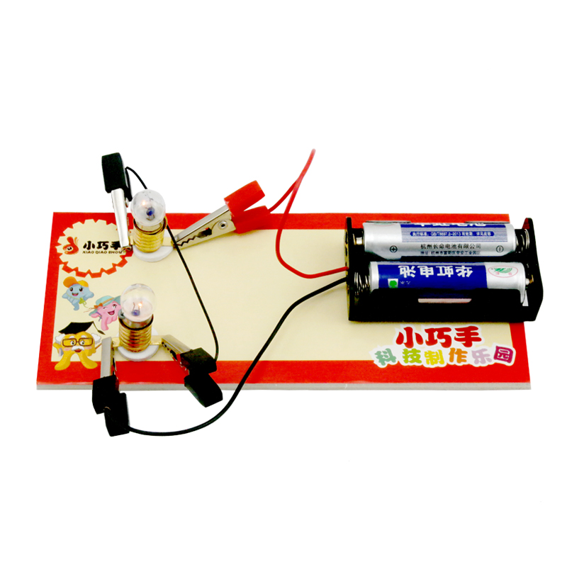 手工DIY科技小制作创意玩具科学物理实验套装串并联电路木制拼装 - 图3