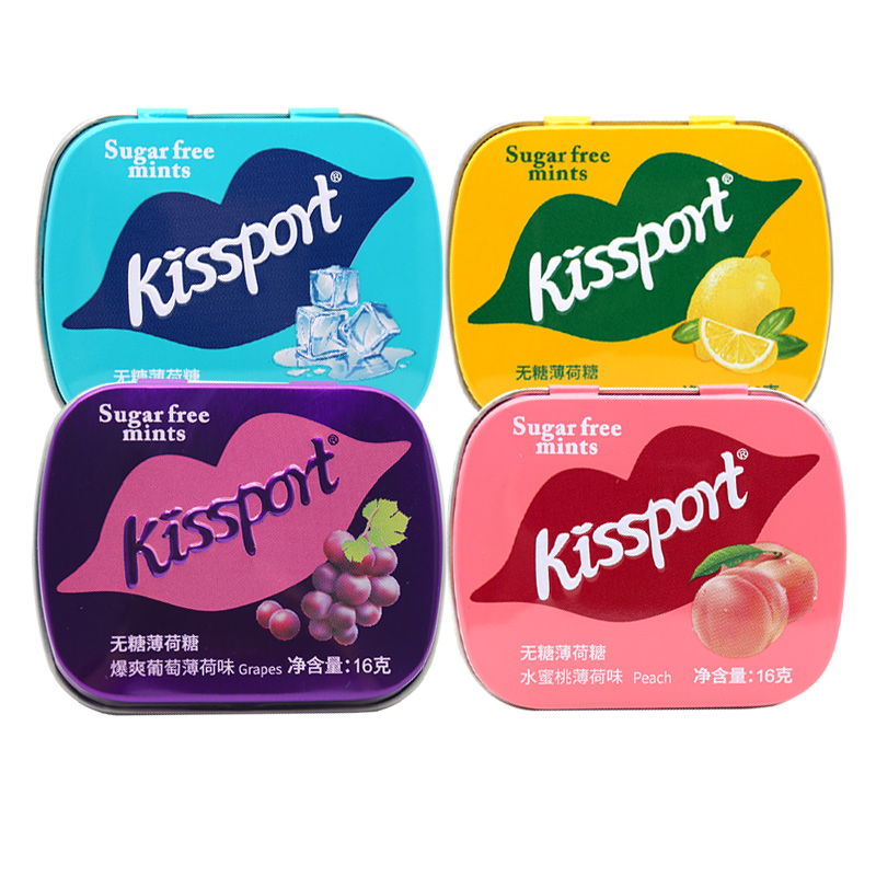 裸价临期 Kissport无糖薄荷糖16g柠檬葡萄水蜜桃薄荷味等追剧零食 - 图3