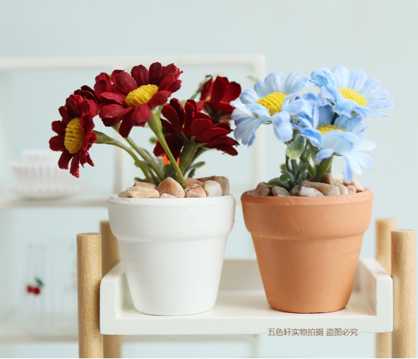 8分6分ob11 BJD BLYTHE娃娃屋迷你仿真模型拍照道具 仿真雏菊盆栽,淘宝优惠券,粉丝福利购,淘宝优惠卷