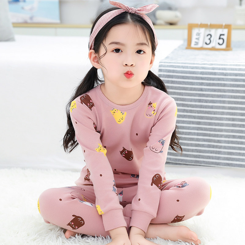 儿童睡衣女孩秋季纯棉女童秋衣秋裤套装全棉内衣女宝宝秋天线衣裤,淘宝优惠券,粉丝福利购,淘宝优惠卷