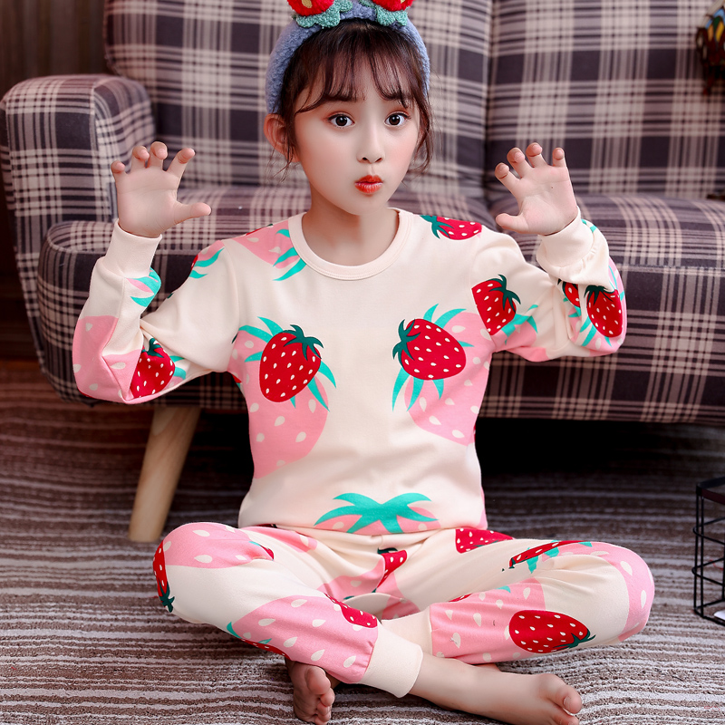 女童秋衣秋裤套装全棉儿童女孩秋季薄款内衣纯棉线衣线裤春秋睡衣
