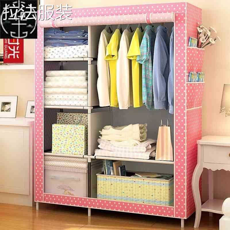 Simple wardrobe clothes closet storage cabinet简易柜无纺布-图0