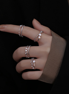 宁语设计感星星单人戒女锆石冷淡