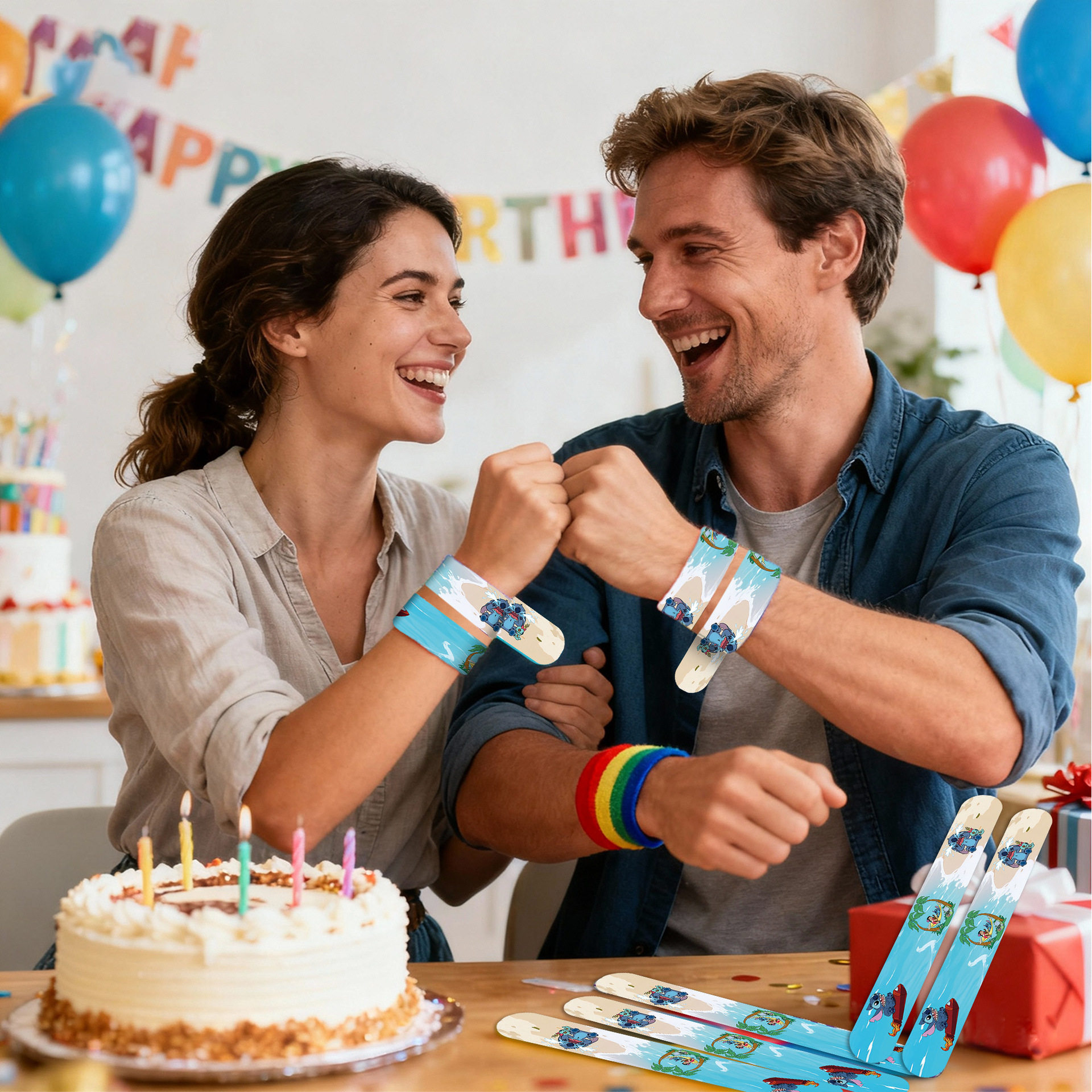 新卡通动漫史迪奇儿童手环可爱啪啪圈手表式手腕戴玩具生日伴手礼,淘宝优惠券,粉丝福利购,淘宝优惠卷