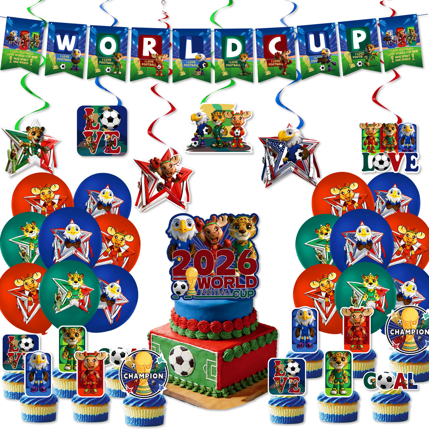 2026世界杯足球主题生日派对气氛氛围感布置用品FIFA World Cup,淘宝优惠券,粉丝福利购,淘宝优惠卷