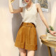 ໂສ້ງຂາສັ້ນ A-line curled slimming anti-wrinkle slimming shorts for women