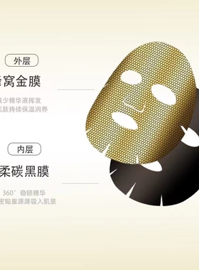 富勒烯冻龄焕颜黄金蜂窝面膜抗皱