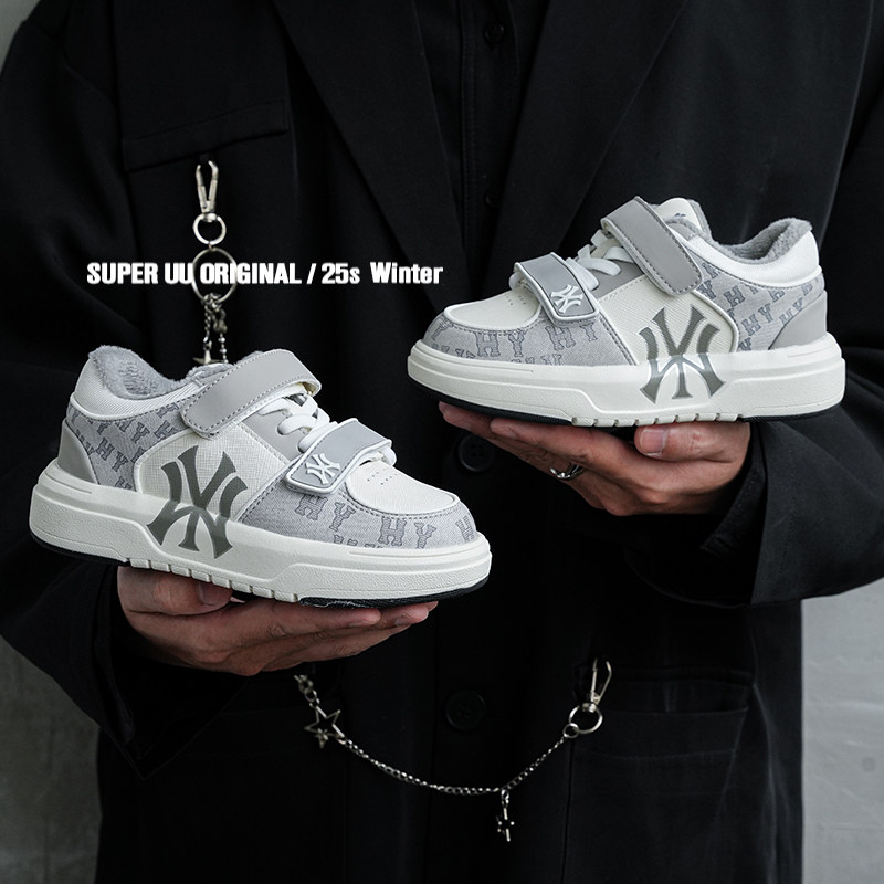 冬季新款加绒低帮儿童板鞋韩版休闲女童鞋子魔术贴透气男童运动鞋,淘宝优惠券,粉丝福利购,淘宝优惠卷