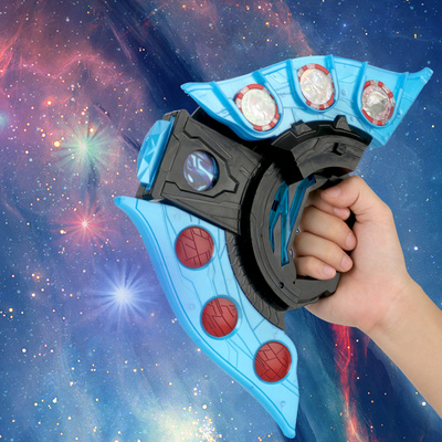 泽塔变身器阿尔法光之枪弓奥特曼勋章收纳盒初升华器软胶人偶玩具 - 图2