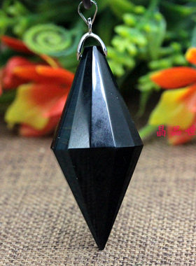 天然蓝虎灵摆吊坠原色虎眼石挂坠