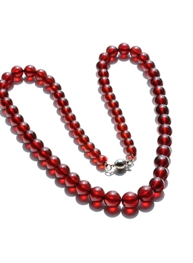 天然橙石榴石塔链大小珠时尚女款