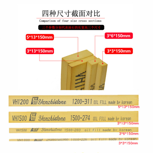 韩国研志油石5*13*150mm金属精磨油石模具省模抛光去料纹金钟油石 - 图0
