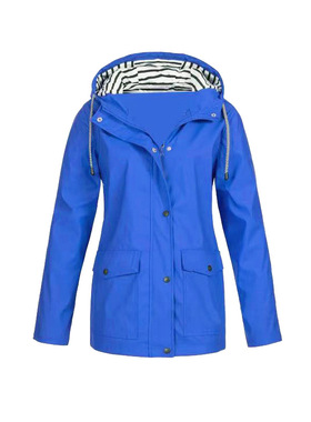 Women'sLongHoodedRaincoatAnti-