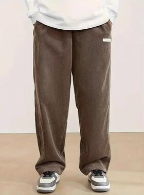 One piece men's autumn and winter corduroy straight tube