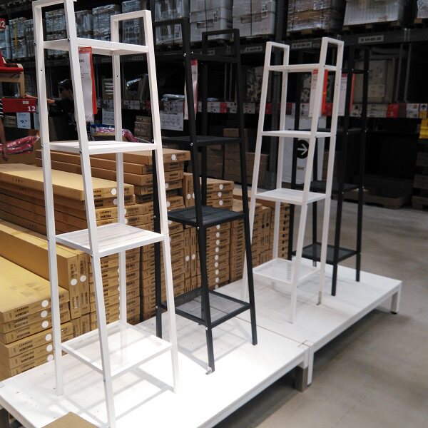 宜家IKEA勒伯格置物架花架厨房收纳架钢书架储物架包邮_虎窝淘