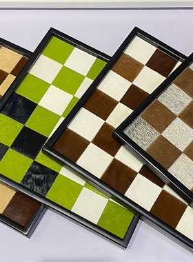 马毛托盘玄关收纳化妆品桌面