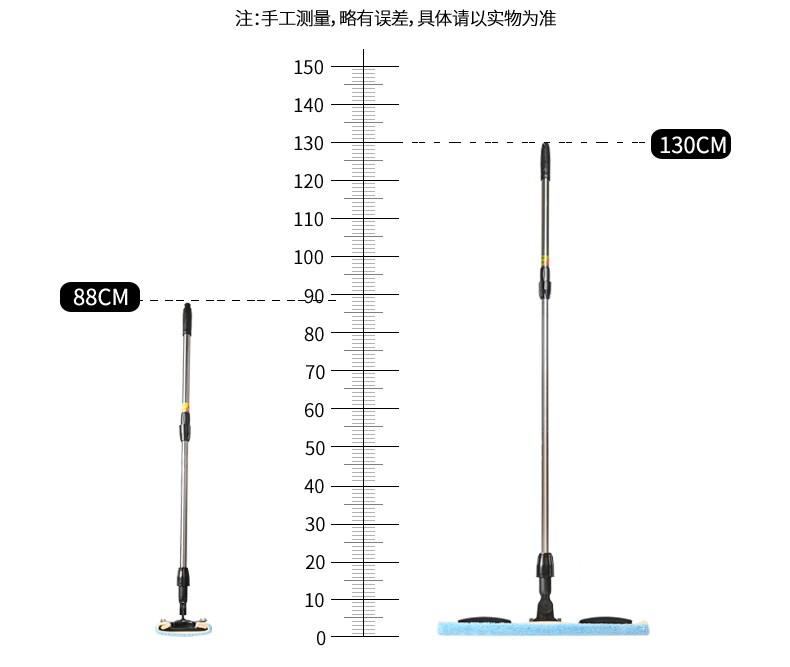 美丽雅平板拖把双蝶宽式夹布毛巾干湿两用家用一拖即净懒人地拖布 - 图3