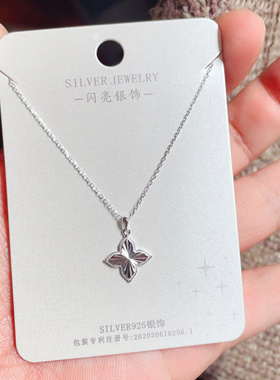 闪亮银饰S925银镀金珍珠时尚锁骨项链女百搭气质优雅潮101#
