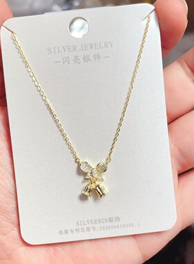 闪亮银饰通体S925纯银时尚锁骨项链女百搭气质优雅个性潮