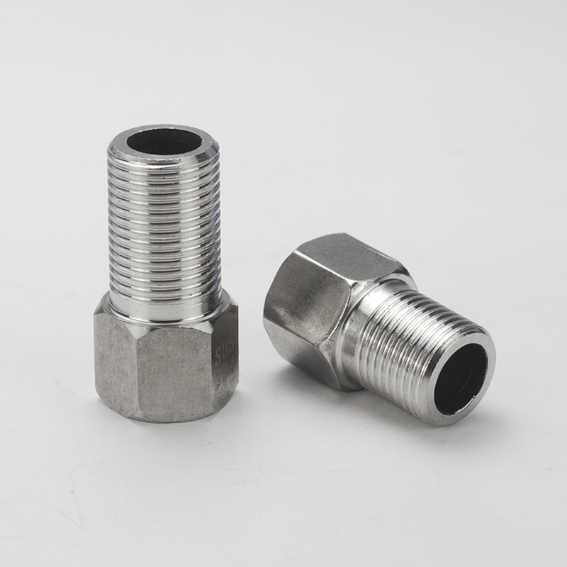 304不锈钢内外丝接头4分直接加长六角加厚螺纹牙延长水管对丝配件 - 图1