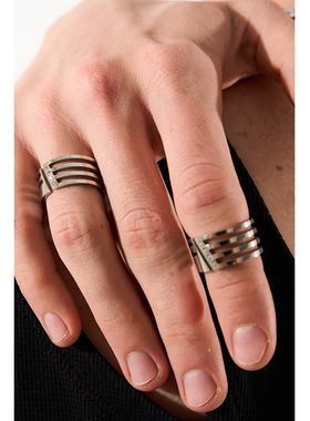 中性异型镂空设计感戒指