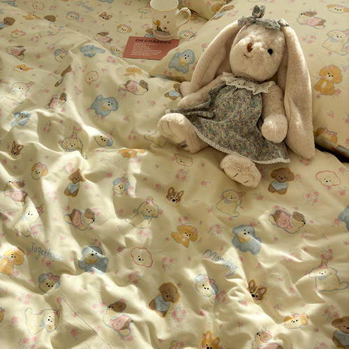 奶fufu可爱儿童纯棉床单单件100%全棉宿舍被单人床笠可配三四件套 - 图2