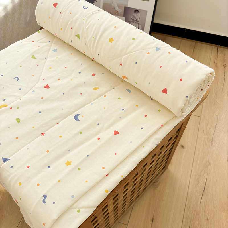 A类双层纱月梦星辰薄被子空调被单人夏被凉感亲肤三4件套2024新款,淘宝优惠券,粉丝福利购,淘宝优惠卷