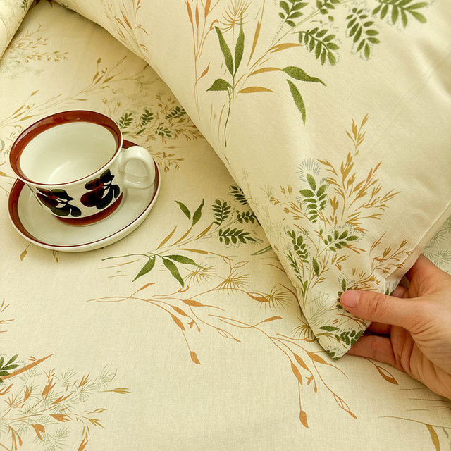 Pure cotton fairy grass simple bed cover
