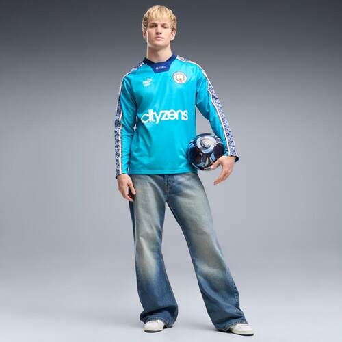 Puma Manchester City KING彪马曼城足球俱乐部足球长袖运动T恤男 - 图1